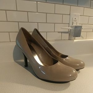 Patent leather pumps